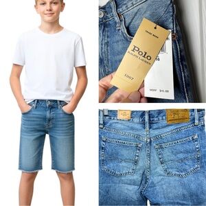 Polo Ralph Lauren Boys Size 16 Denim Cutoff Shorts - The Sullivan Slim NWT